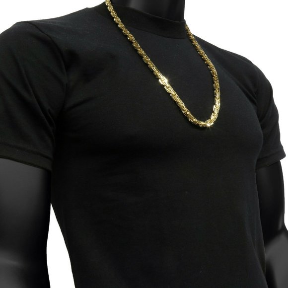 14k Gold 10mm 30" Maze Chain - Picture 1 of 5